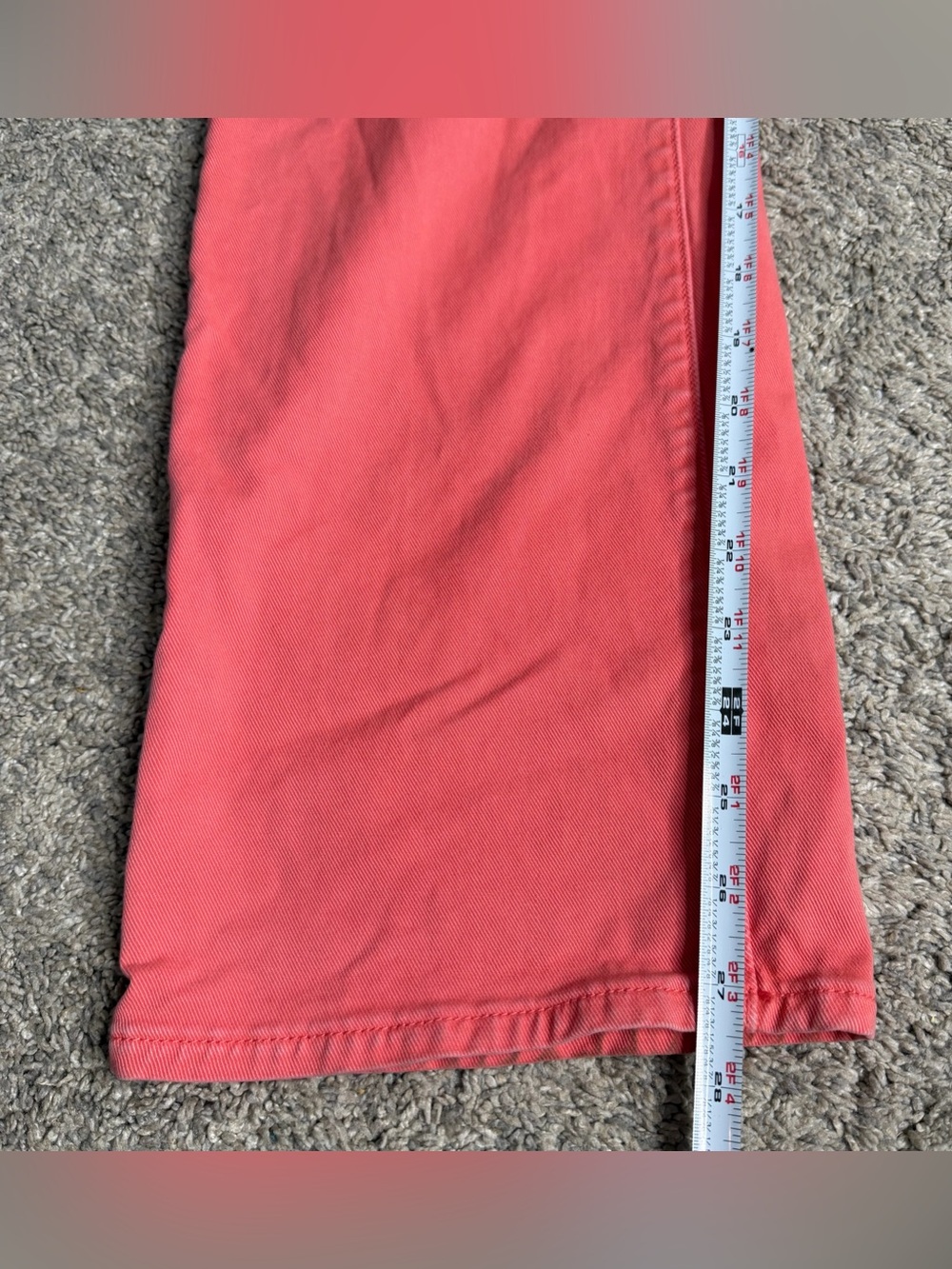 Rollas Original High Rise Straight leg Denim Overalls 29 8 coral pink utility - Picture 9 of 13